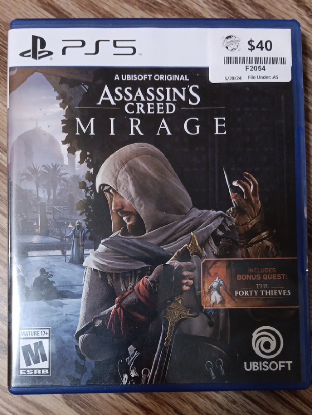Assassin's Creed Mirage (PS5) - Ubisoft - Black & Gray Cover